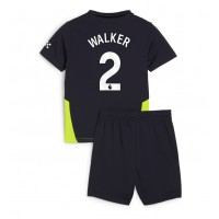 Manchester City Kyle Walker #2 Fotballklær Bortedraktsett Barn 2024-25 Kortermet (+ korte bukser)